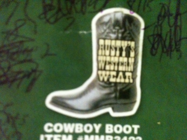 Cowboy Boot 1 Thin Stock Magnet GM-MMB3423